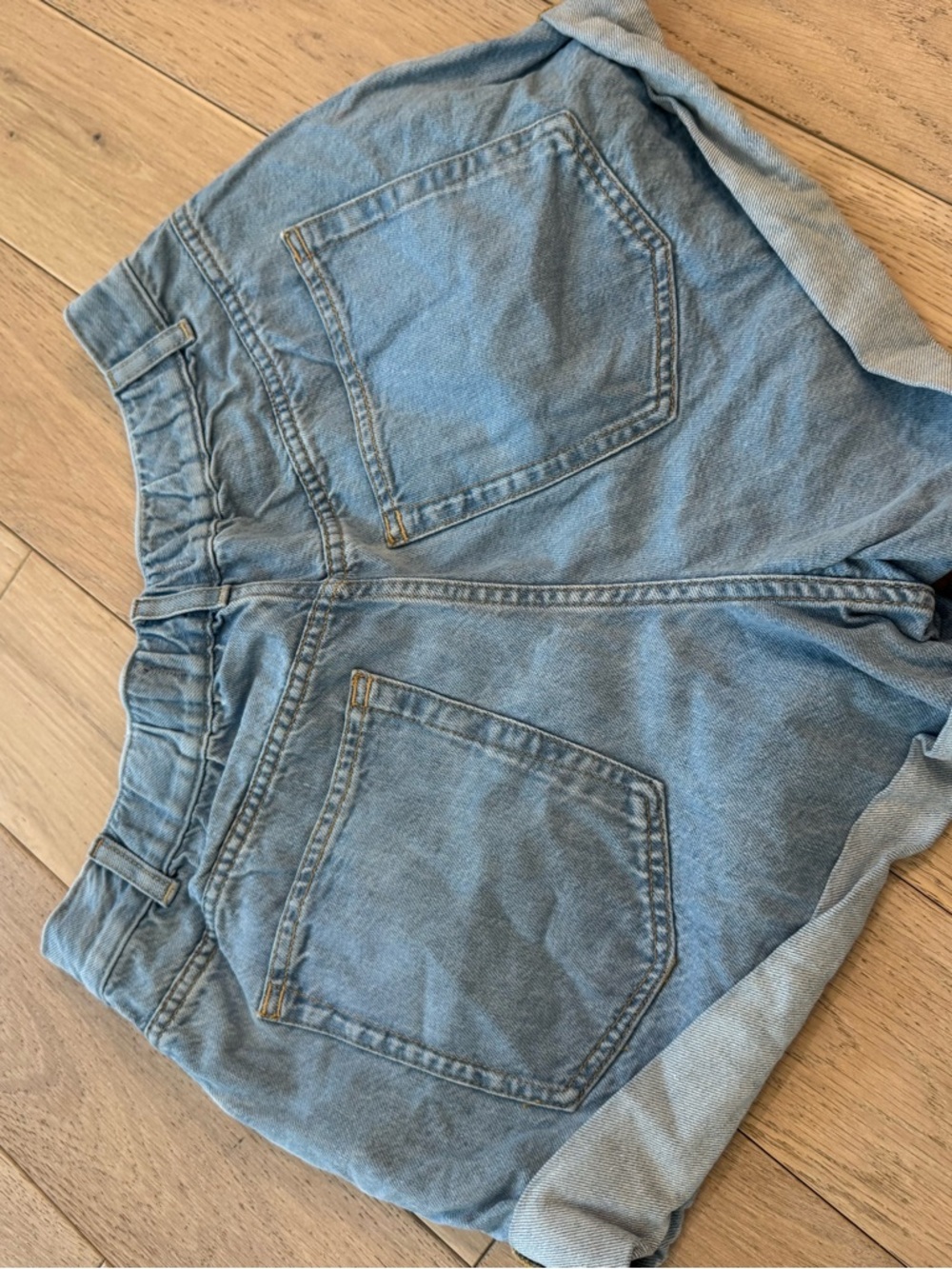 We The Free Light Blue Rolled-Hem Denim Shorts - Picture 5 of 10